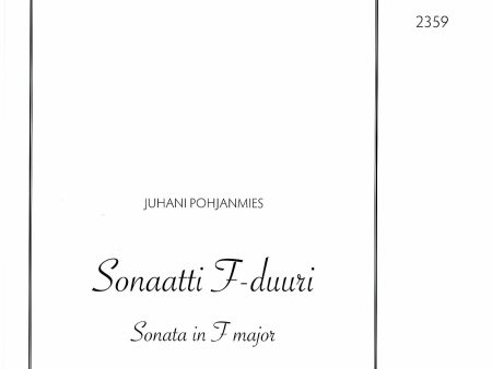 Sonaatti F-duuri on Sale